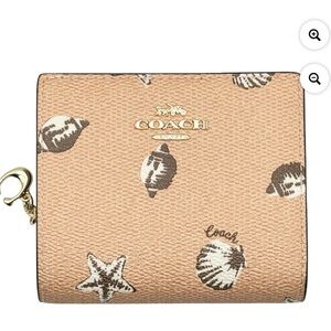 Coach Tan Seashell Print Wallet